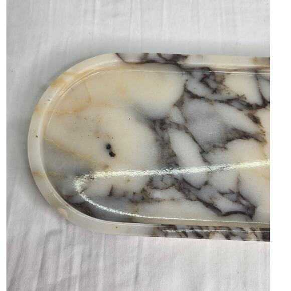 Viola Marble Small Jewelry Soap Makeup Tray Holder Organizer Bathroom Holder - Picture 8 of 10
